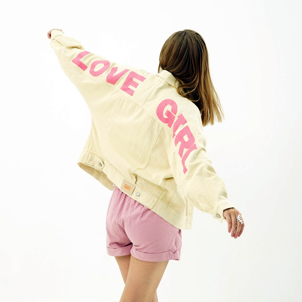 AMR ORIGINAL -  LOVE GIRL 1857 EARTH CREAM  - JACKET JEANS OVERLOAD  DREAM