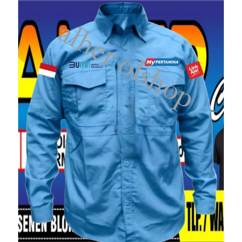kemeja tactical Pertamina baju tactical Pertamina seragam Pertamina Pdh Pertamina Pdl Pertamina keme