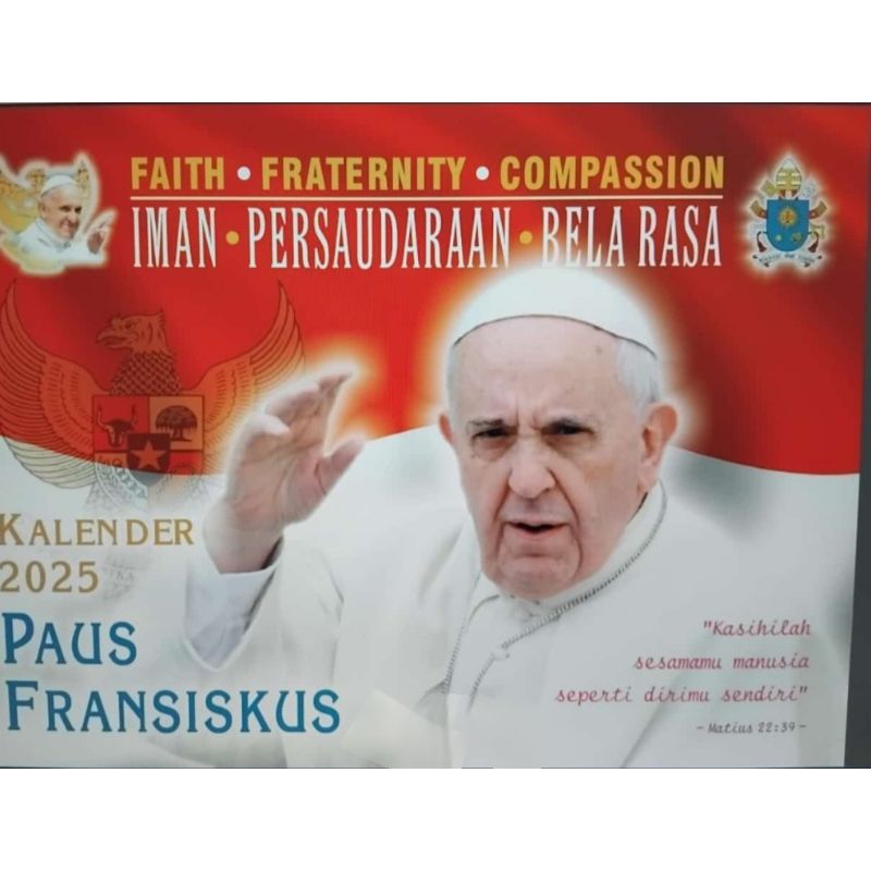 

Kalender Paus Fransiskus 2025 - Kalender Liturgi 2025 - Kalender Santo Santo 2025