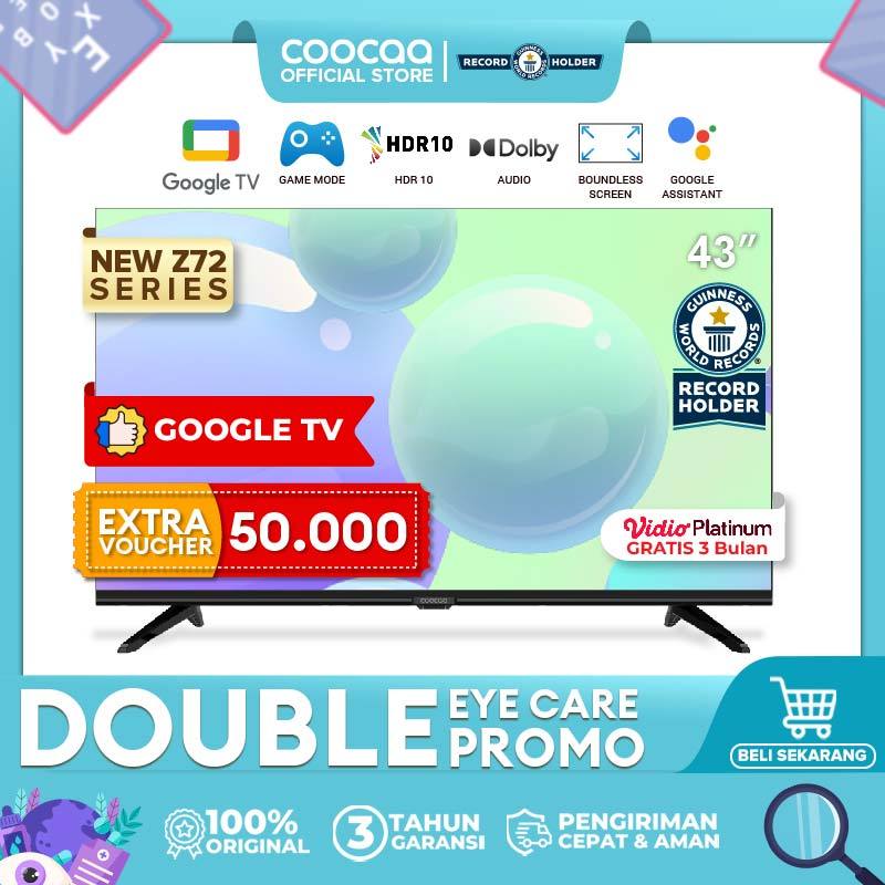 [Google TV] COOCAA 43 inch Smart TV - Digital TV - Netflix/Youtube - Google Assistant - Dolby Audio 