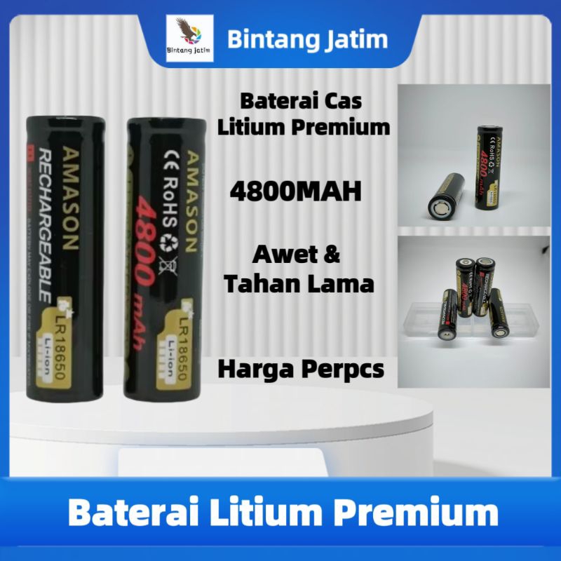 Baterai 18650 4800MAH / Baterai Cas / Baterai Mini Fan / Baterai Senter