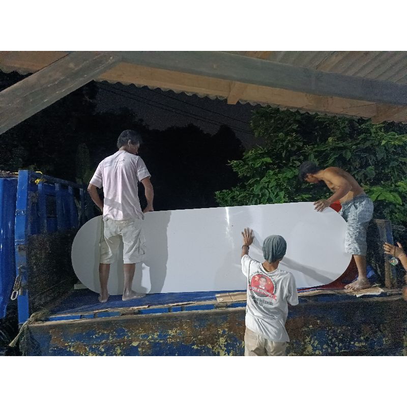 TOP TABLE SOLID SURFACE PUTIH BATU CUSTOM meja meeting