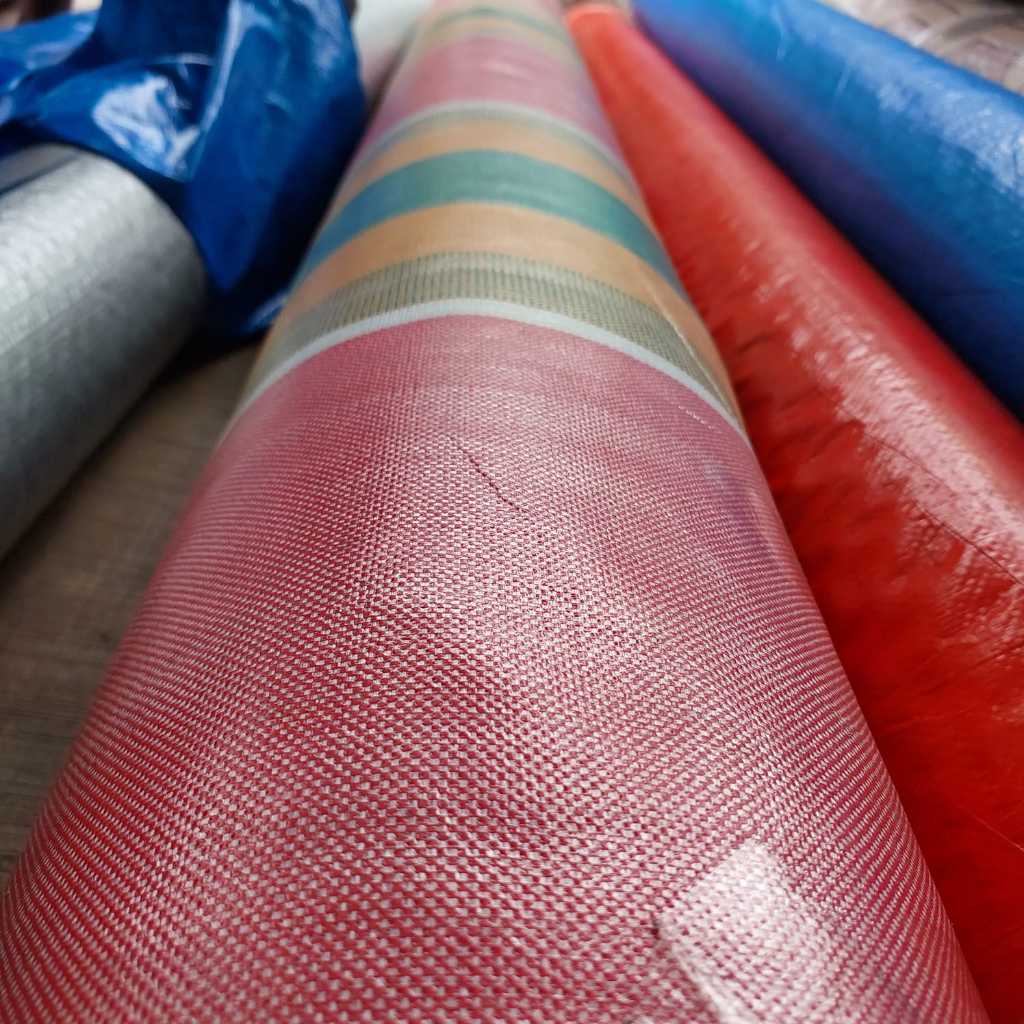 Tenda SAKURA Strip A Pelangi 4x50m Terpal Truk super tebal Teratak Pesta Camping kuat A12 50kg awet