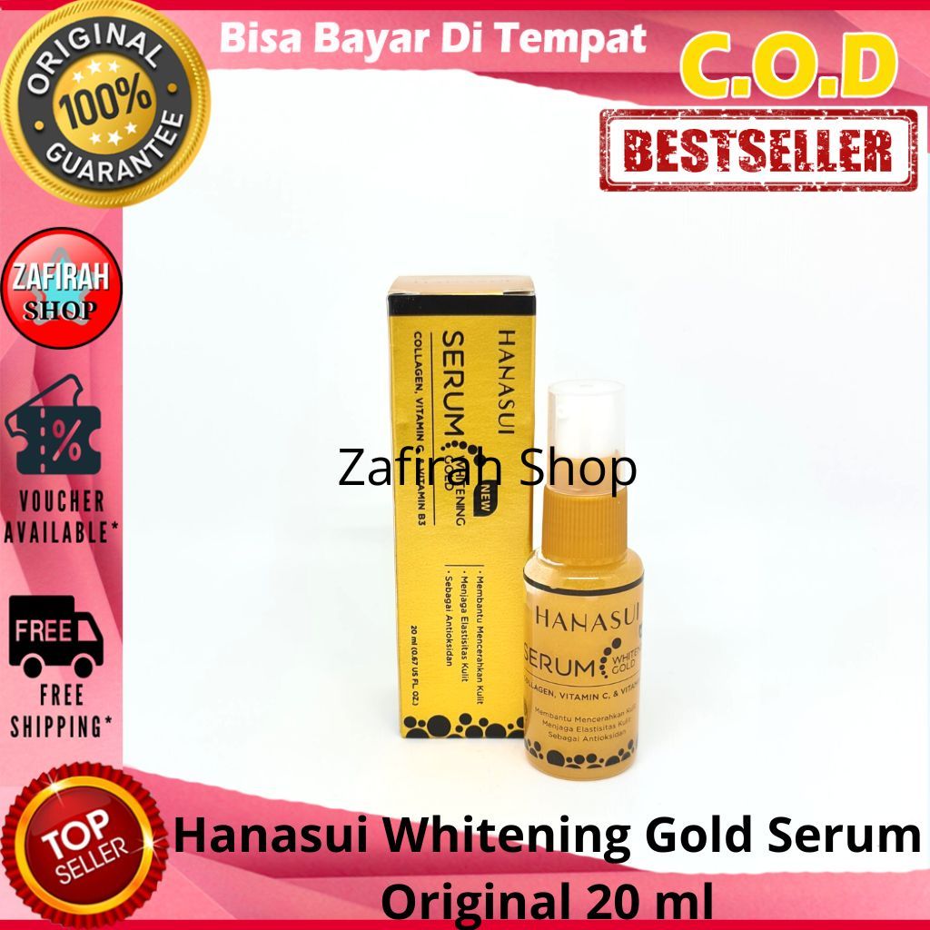 Hanasui Whitening Gold Serum Original 20 ml Serum Gold Hanasui Dengan Vitamin C & B3