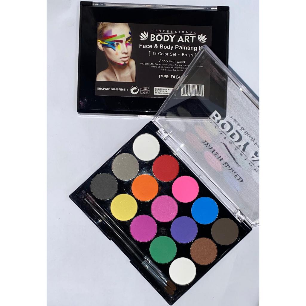 

Body Art 15 Colour Set +2 Brush / Face Painting / Body