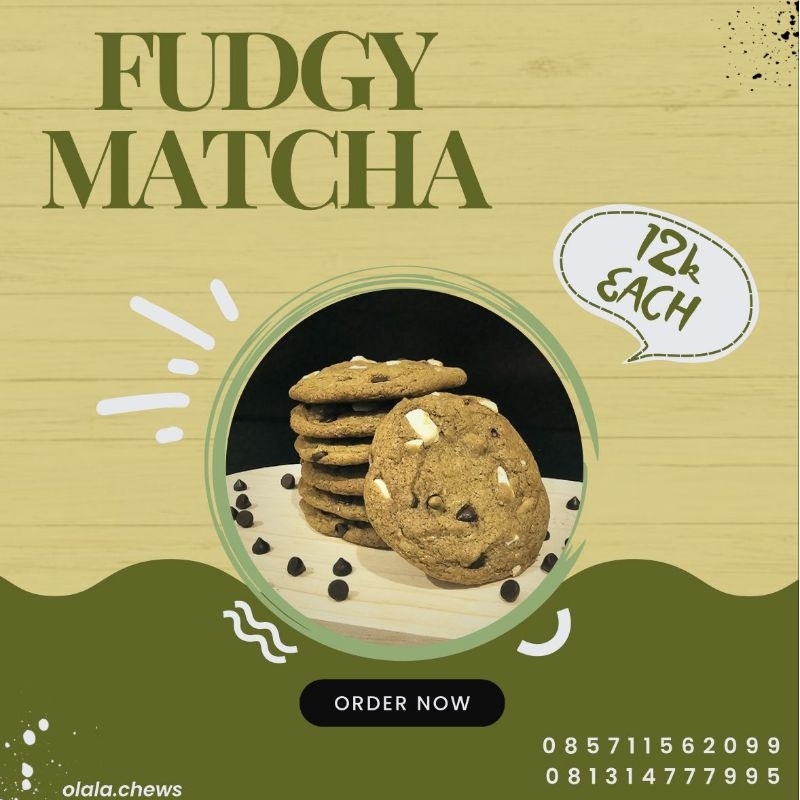 

Fudgy Matcha Soft Cookies