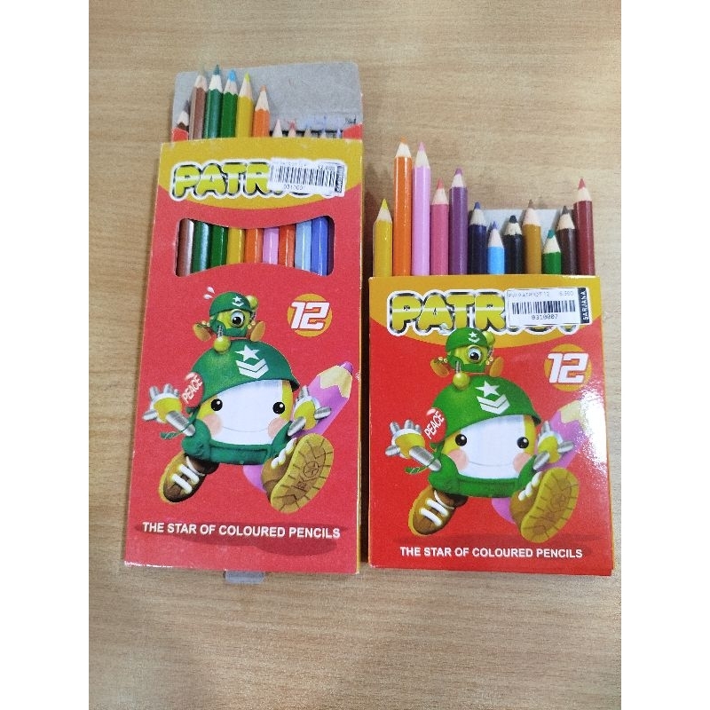 

Pensil Warna Merk Patriot dan Character isi 12 pendek dan panjang