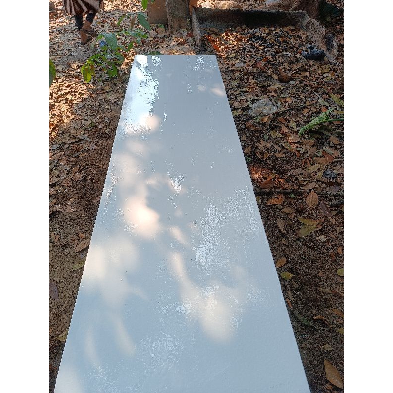 TOP TABLE SOLID SURFACE WHITE TERAZO MINIMALIS