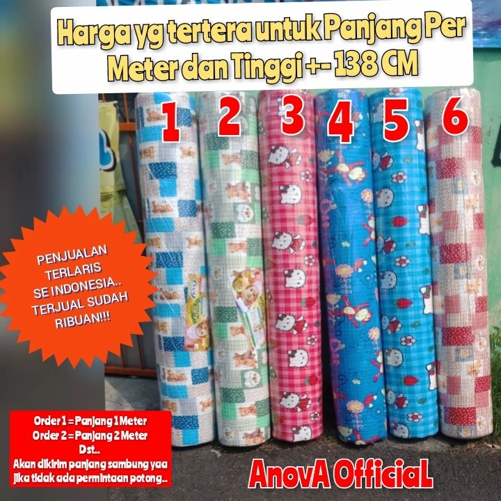 PERLAK METERAN MOTIF BAYI / DEWASA KUALITAS BAGUS IMPOR.