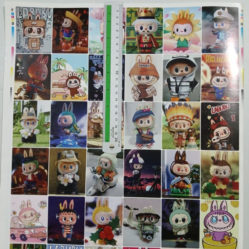 

stiker Labubu 1 lembar 48x33 cm isi 42 potong stiker anak