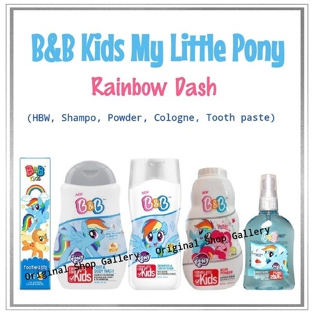 B&B KIDS Perlengkapan Mandi My Little Pony Rainbow Dash Kado Anak Laki Laki Perempuan /Shampoo/Sabun