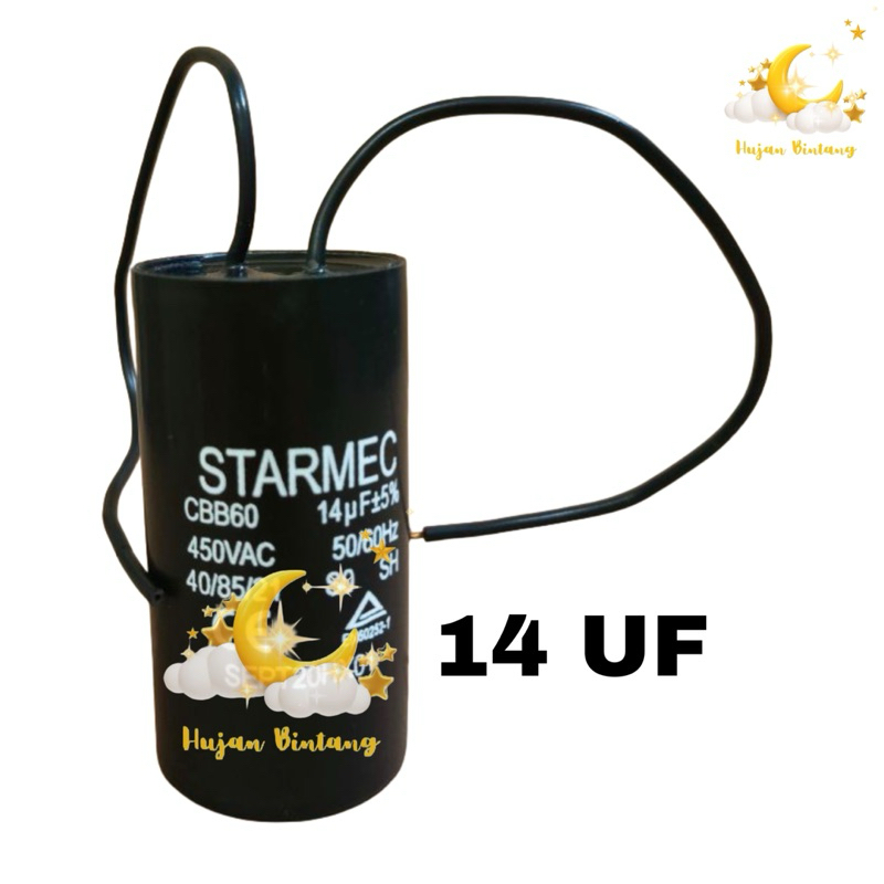 KAPASITOR MESIN CUCI 1 TABUNG CBB60 14UF SHARP / KAPASITOR MESIN CUCI MERK SHARP 1 TABUNG CBB60 14UF