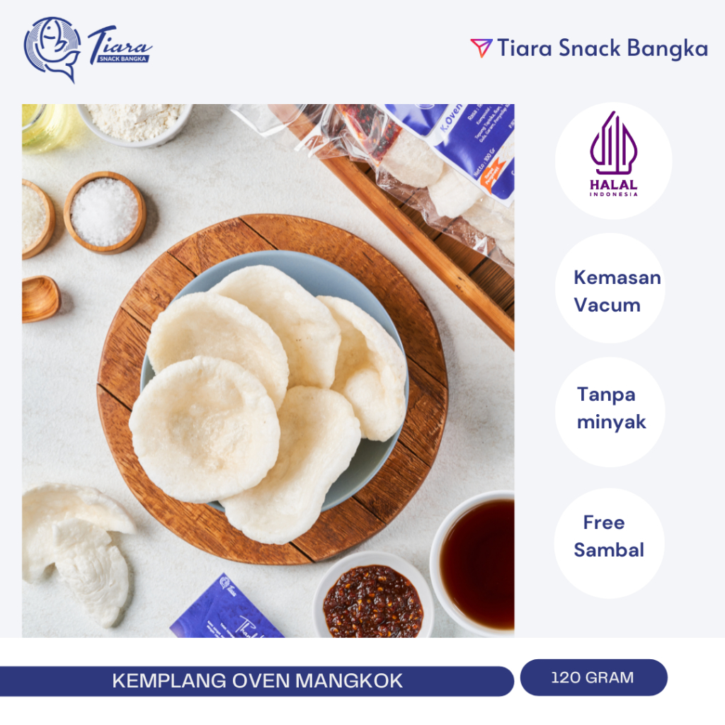 

Kemplang Oven Mangkok/Oven Ikan/Kerupuk Kemplang Oven Tiara Snack Bangka