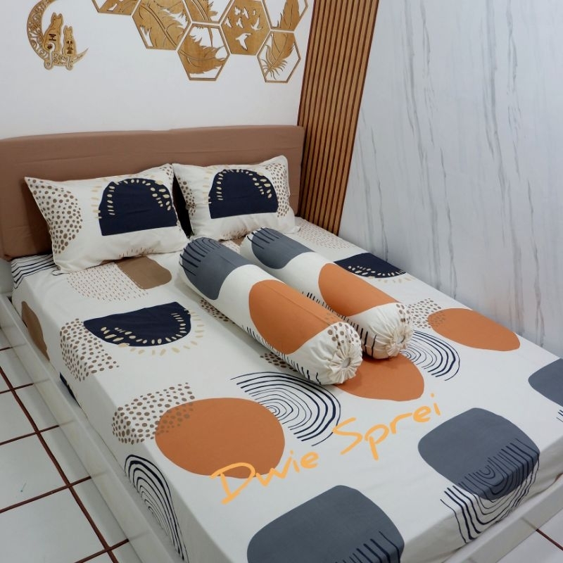 Sprei Katun Lokal Motif Stockholm/Oxford by Bahan Katun Star/Ayla,Sprei Homemade/Sprei Custom Uk 80,
