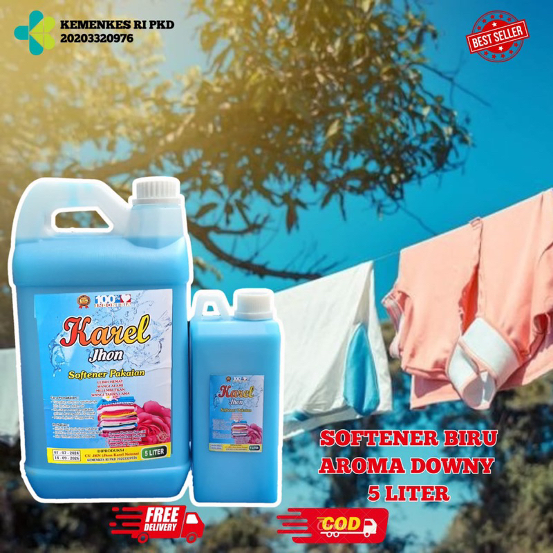 Pewangi Pakaian Softener Biru Aroma Downy 1 Liter