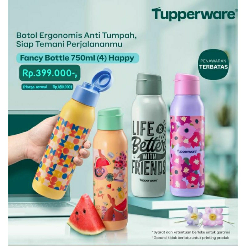 TUPPERWARE botol minum 750 ml