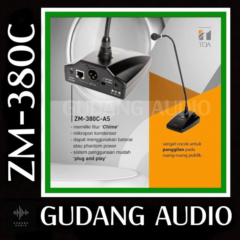 MICROPHONE PAGING TOA ZM-380C ZM 380 C ADA NADA PANGGIL CHIME MIKROFON