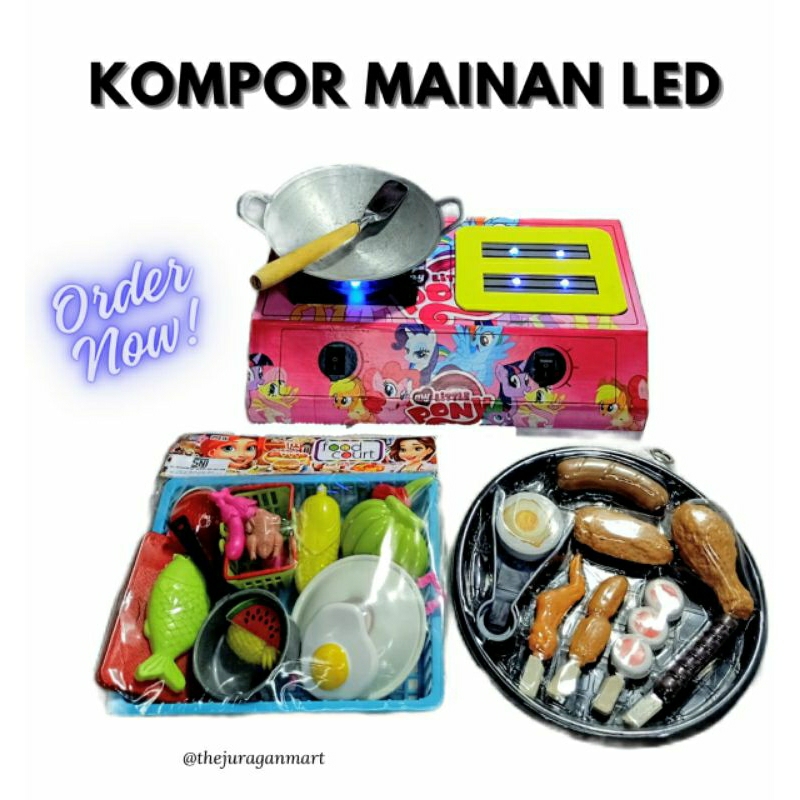 kompor mainan led/kompor mainan menyala/kompor led mainan edukasi anak/miniatur kompor led