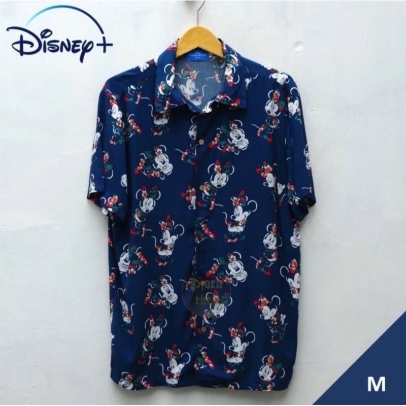 DISNEY Kemeja Open Collar Hawaii Rayon