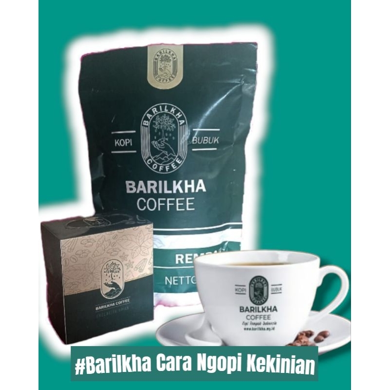 

Kopi Barilkha Rempah kemasan box dan pouch 300gr