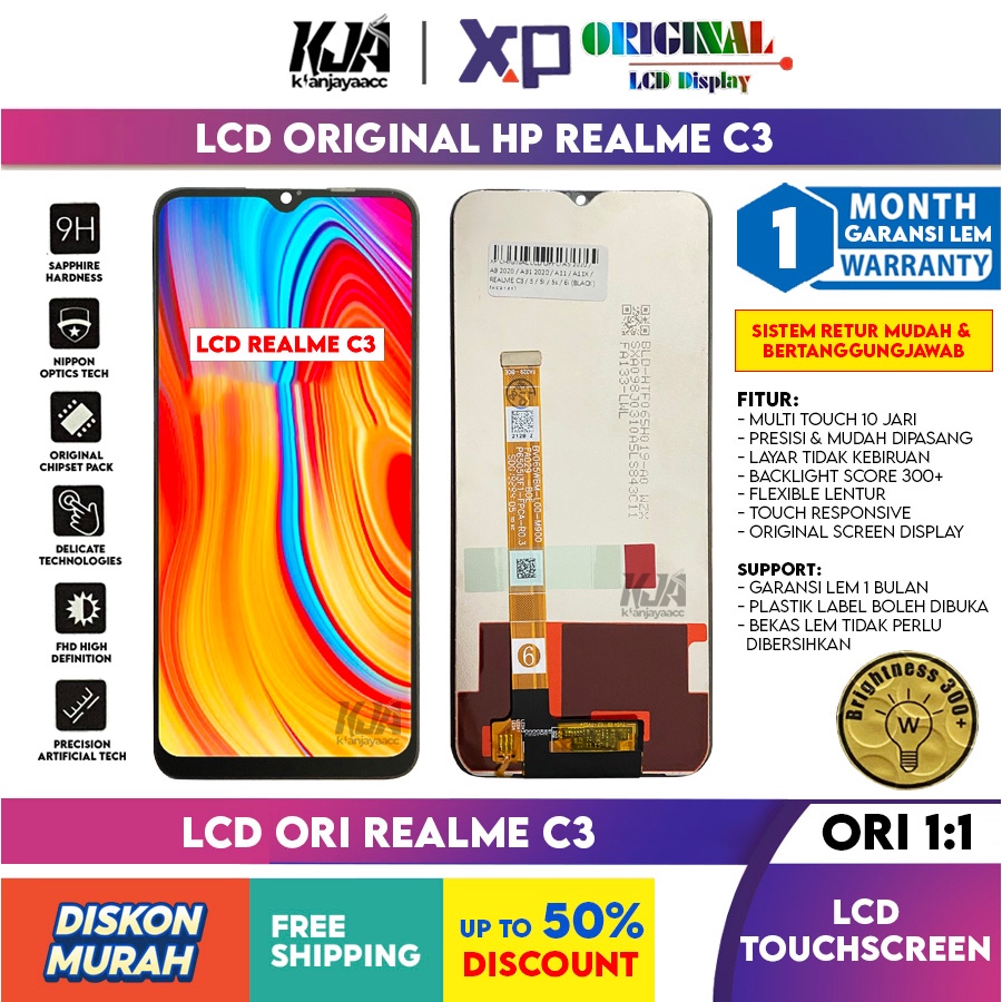 ❤️ LCD Original ❤️ Realme C3 / RMX2027, RMX2020, RMX2021 LCD Touchscreen Hp ORI