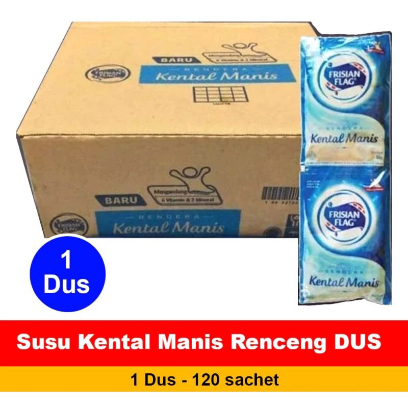 

susu sachet Frisian flag per dus