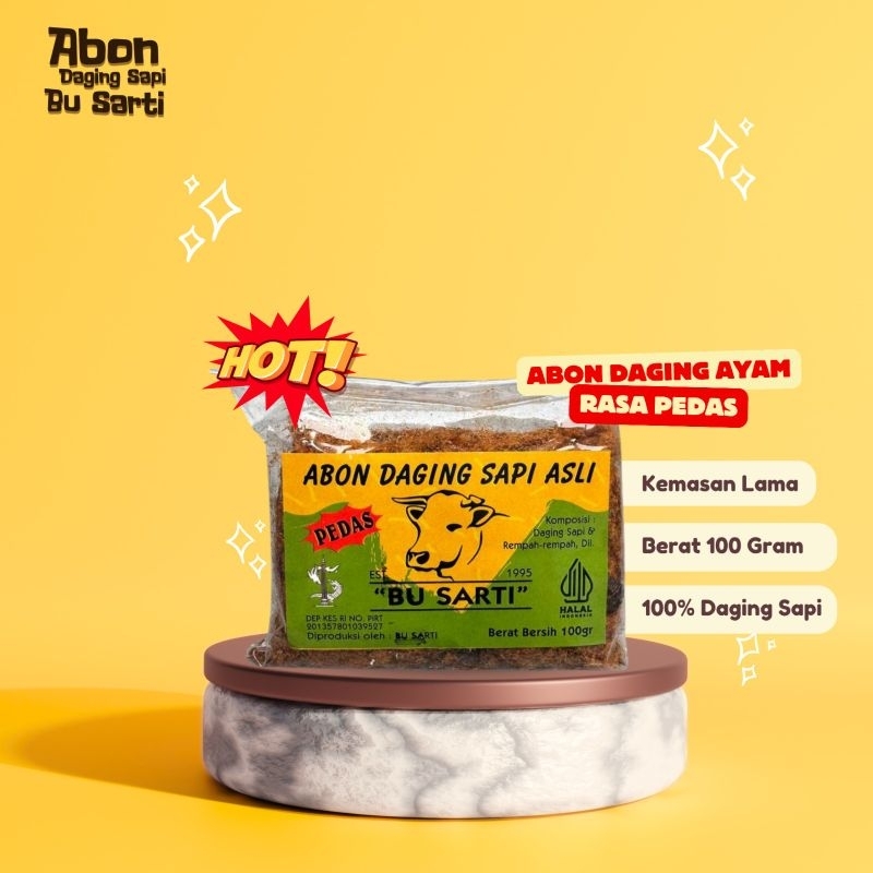 

[PACKAGING LAMA] - Abon Sapi Bu Sarti - Pedas/Spicy 100gr