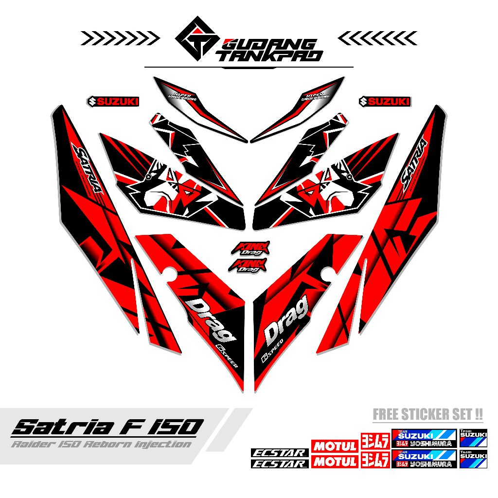 STRIPING SUZUKI SATRIA FU FI /MTF 26 / STRIPING DECAL RAIDER / SATRIA FU 150 INJEKSI