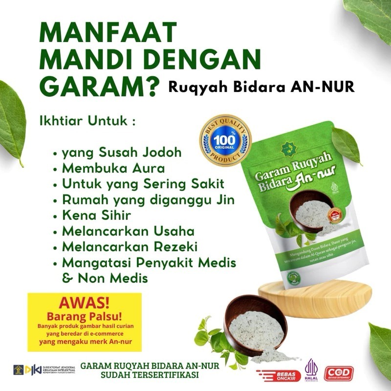 

PROMO!!! Garam Ruqyah AnNUR 100% Original BUAT MENGUSIR JIN JAHAT