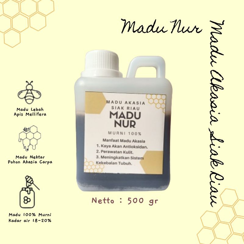 

MADU AKASIA Madu Nur Siak Riau 500 gr murni 100%