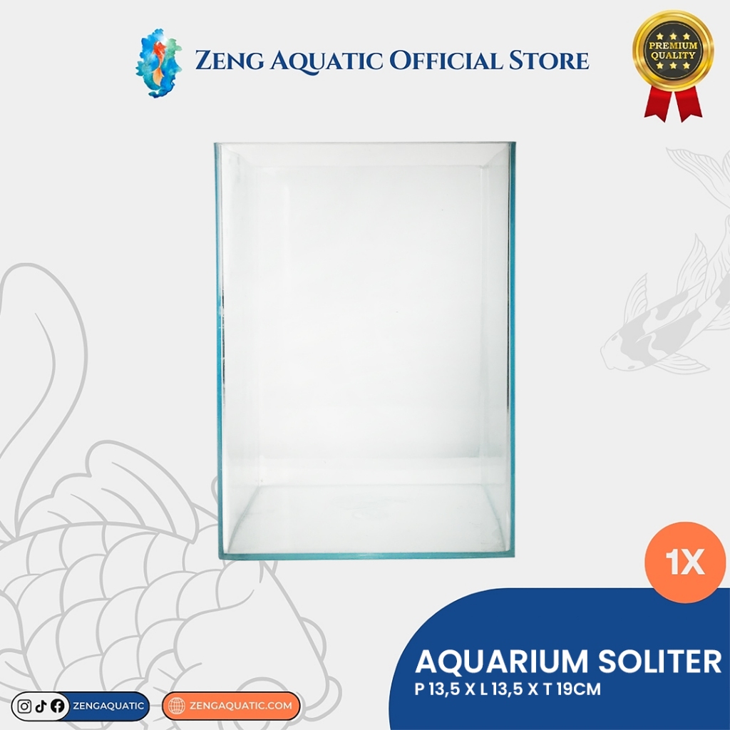 Aquarium Akrilik 4 Liter Tanpa Sambungan - Aquarium Soliter Mini 15X15X20 - Toples Cupang Guppy Akri