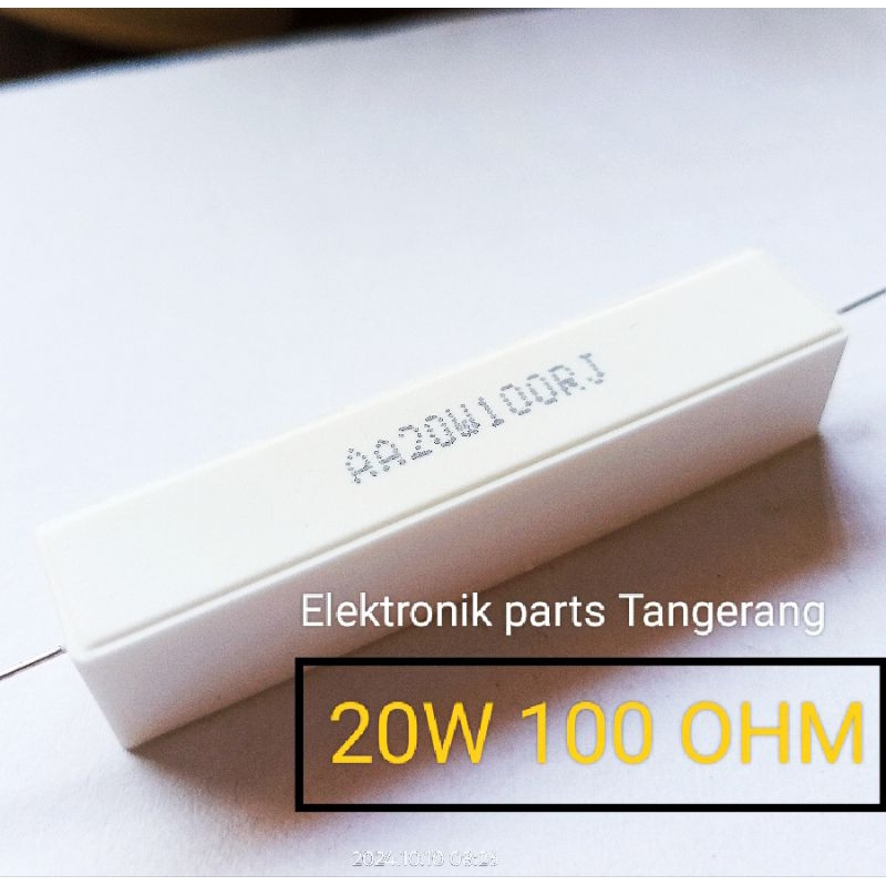 RESISTOR KAPUR 20W 100 OHM RESISTOR 20W 100 OHM RESISTOR KAPUR 20 WATT 100 OHM RESISTOR 20 WATT 100