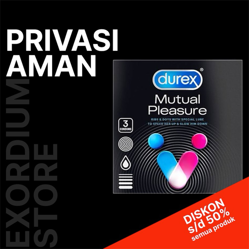 DUREX MUTUAL PLEASURE kondom bergerigi 3 pcs