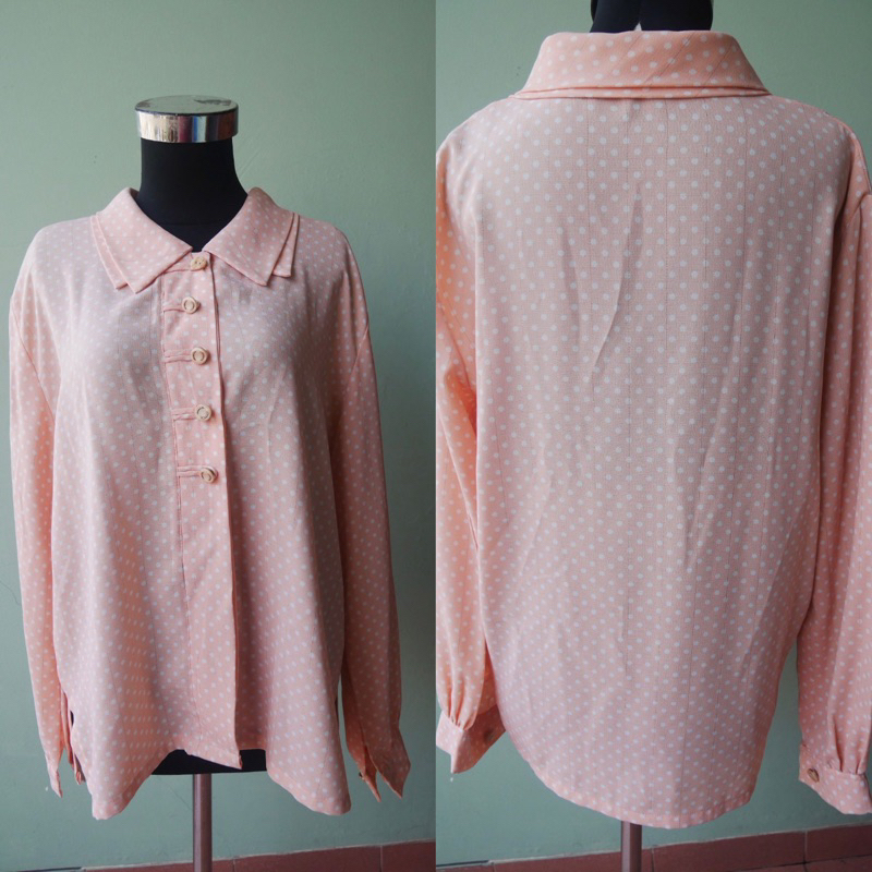 Pink Blouse/ Polkadot Blouse