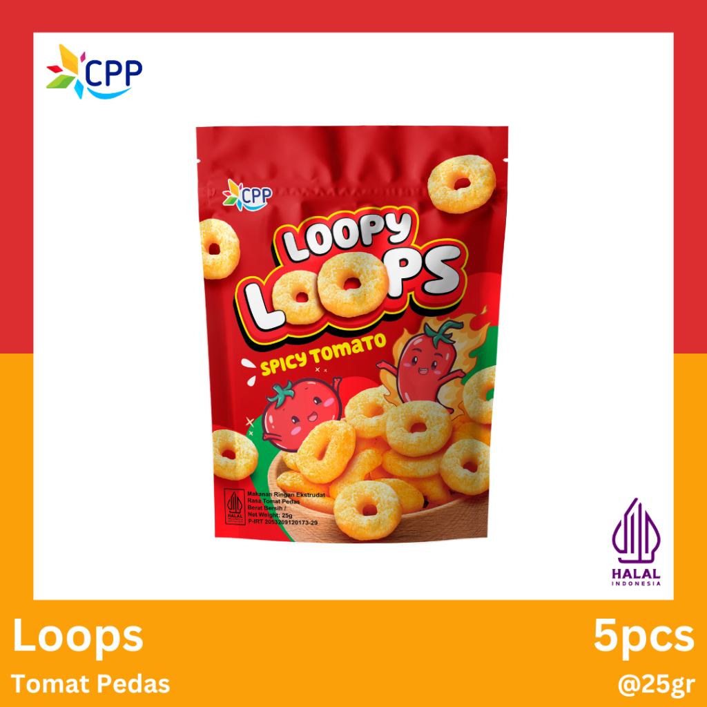 

LOOPY LOOPS @5pcs - Snack Jagung Rasa Tomat Pedas