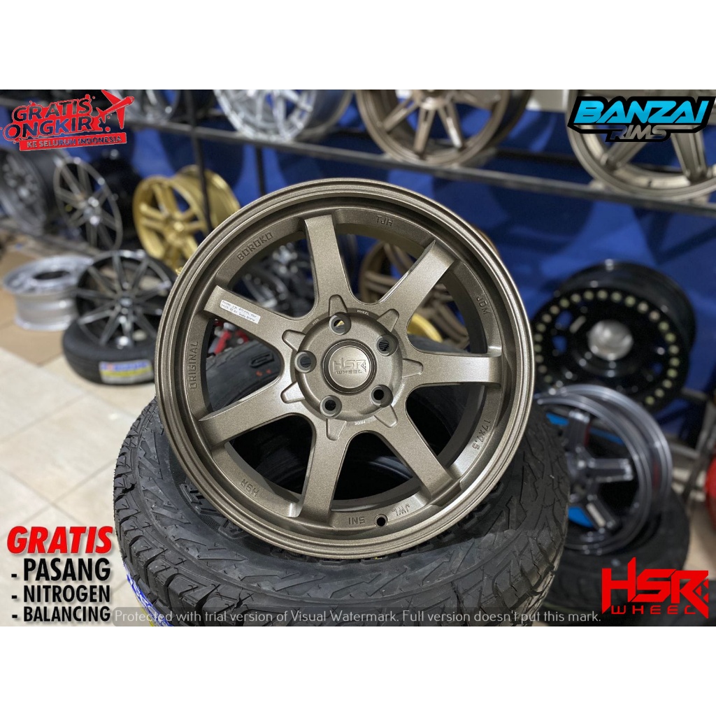 VELG MOBIL CRV RING 17 PELAK RACING HSR BOROKO TJH R 17 MODEL TE37 LUBANG PCD 5X114,3 LEBAR 7,5 RATA