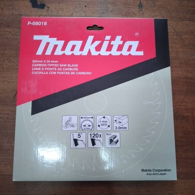 MATA PISAU POTONG ALUMINIUM MITER SAW MAKITA TCT 10" × 120T (P-68018)