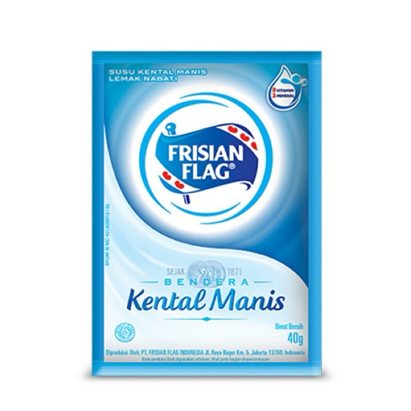

susu bendera frisian flag kental manis vanilla sachet 1 renceng isi 6 pcs