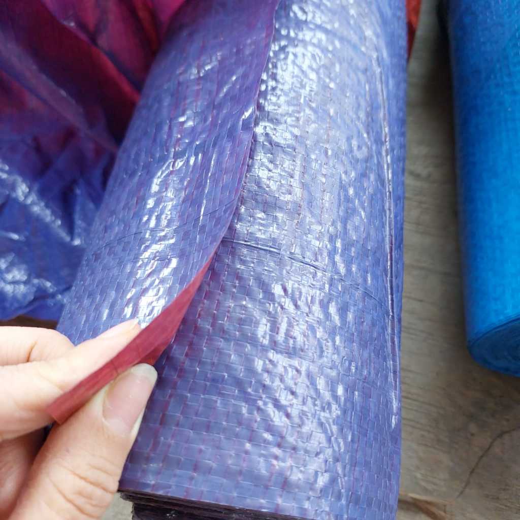 Tenda Plastik Terpal 2x100m teratak pesta camping ekonomis