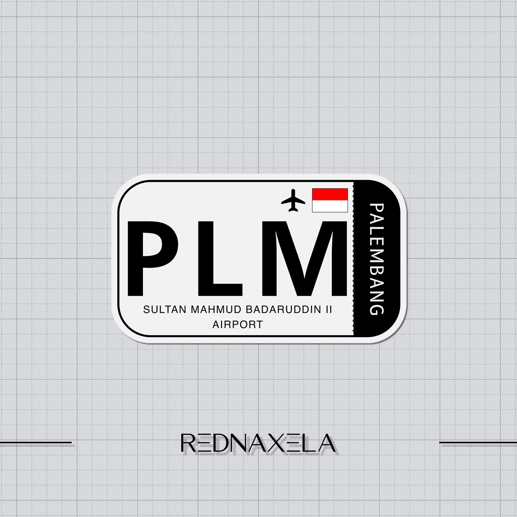 

Stiker Vinyl Sultan Mahmud Badaruddin II Airport Code PLM Sign Sticker