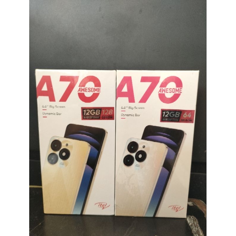 ITEL A70 RAM [ 4GB+8GB/64GB ) Up to RAM 12GB ] GARANSI RESMI 1 TAHUN
