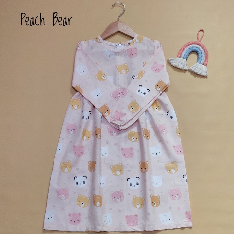 Gamis Anak Bahan Katun Lokal Premium Size 8 (7-8 tahun)/ Gamis Anak Candy/Gamis Anak Babydoll