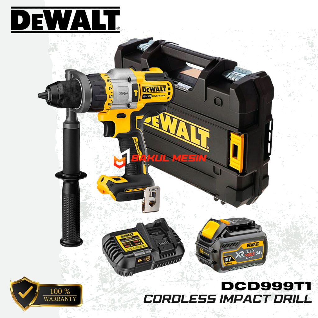 DEWALT DCD999 Cordless Impact Drill Mesin bor baterai DCD999T1