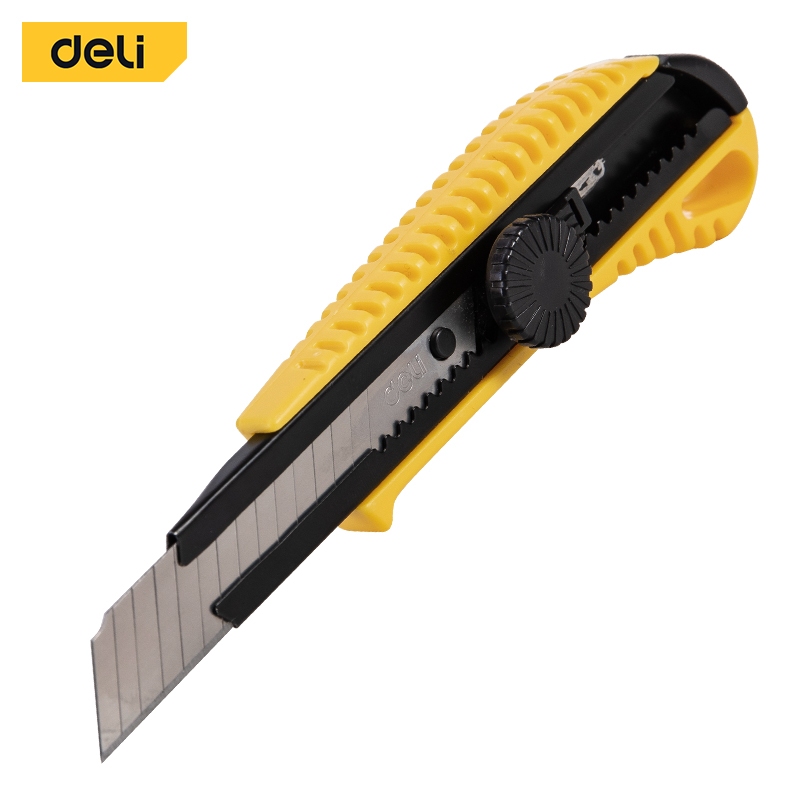 

Deli Tools Cutter / Cutter 18mm #18mm,Blade Length:100mm #YELLOW / EDL003A