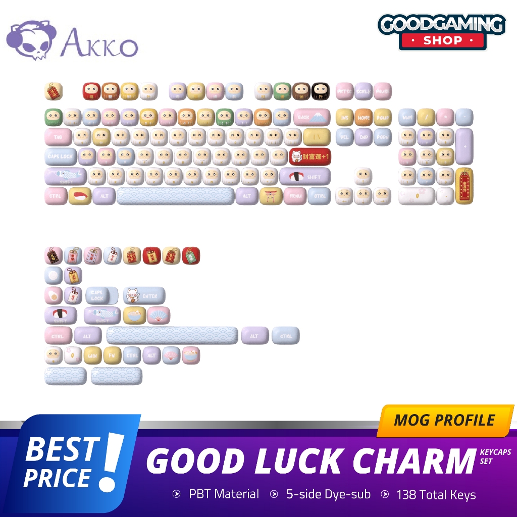 AKKO Good Luck Charm Keycap Set 138keys