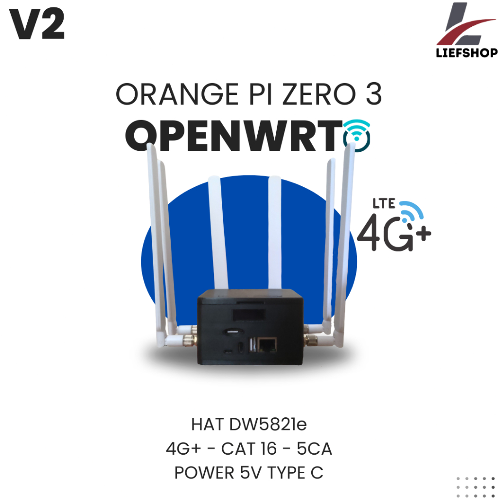 OPIZ 3 OPENWRT - MODEM OPENWRT POWERFULL WIFI 5GHZ - 5CA CAT16