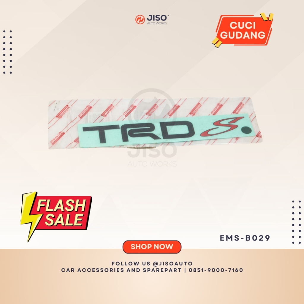 Emblem Logo Stiker Toyota Agya TRD S Original - PZ046BZ504TM