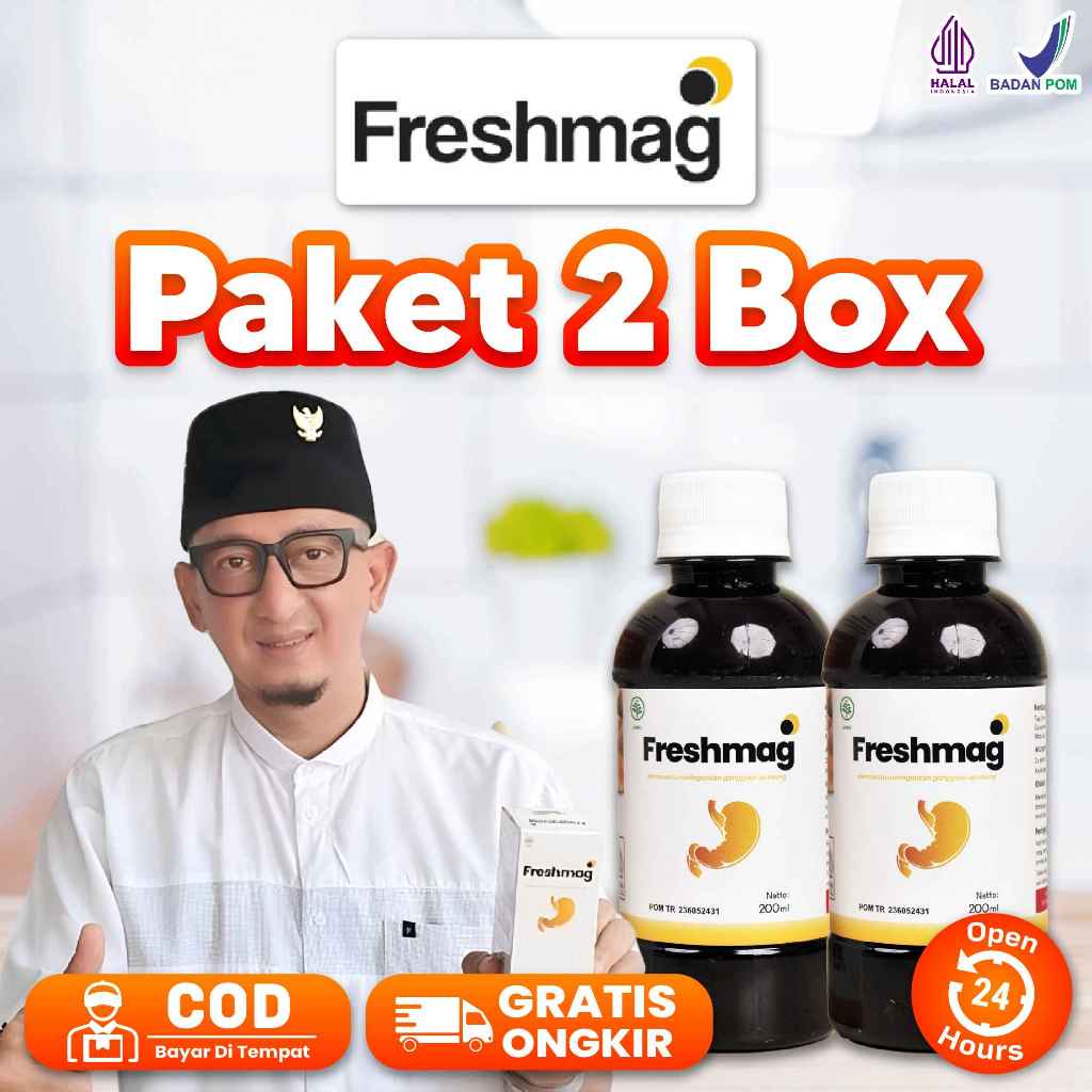 

Freshmag Paket 2 Box- Madu Herbal Atasi Masalah Asam Lambung Magh Gerd Original