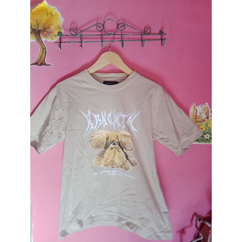 Kaos preloved bear metal tebal
