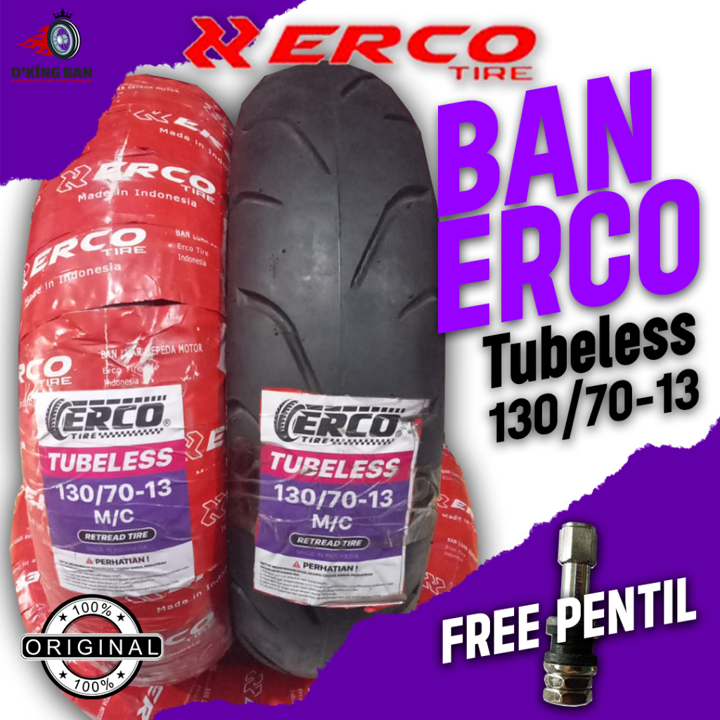 Ban Motor Matic ERCO 130/70-13 Tubeless Ban Belakang NMAX PCX ADV